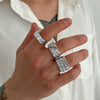 Wholesale Alloy Geometric Men's Hiphop Style Ring With Electroplating