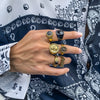 Wholesale Alloy Geometric Men's Ring Electroplated Simple Retro Style
