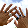 Wholesale Alloy Geometric Men's Ring Electroplated Simple Retro Style