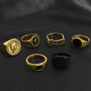 Wholesale Alloy Geometric Men's Ring Electroplated Simple Retro Style