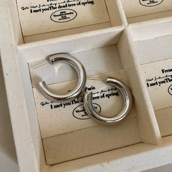 Wholesale Alloy Geometric Metal Earrings With S925 Silver Needle Goldplated For Women