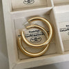 Wholesale Alloy Geometric Metal Earrings With S925 Silver Needle Goldplated For Women