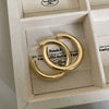 Wholesale Alloy Geometric Metal Earrings With S925 Silver Needle Goldplated For Women