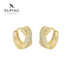 Wholesale Alloy Geometric Micro Inlaid Zircon Round Ear Buckle Electroplated Women's Earrings Jewelry