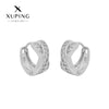 Wholesale Alloy Geometric Micro Inlaid Zircon Round Ear Buckle Electroplated Women's Earrings Jewelry