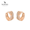 Wholesale Alloy Geometric Micro Inlaid Zircon Round Ear Buckle Electroplated Women's Earrings Jewelry