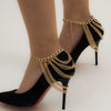 Wholesale Alloy Geometric Multi Layer Tassel Hip Hop Anklet For Women