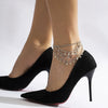 Wholesale Alloy Geometric Multi Layer Tassel Hip Hop Anklet For Women