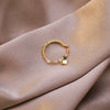 Wholesale Alloy Geometric Natural Style Stacked Joint Stretch Beaded Pearl Ring For Women