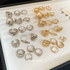 Wholesale Alloy Geometric Open Ring For Women Light Luxury Electroplated