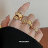 Wholesale Alloy Geometric Open Ring For Women Light Luxury Electroplated