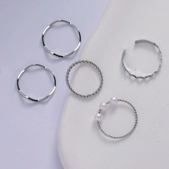Wholesale Alloy Geometric Open Ring Jewelry With Electroplating Treatment Unisex Style