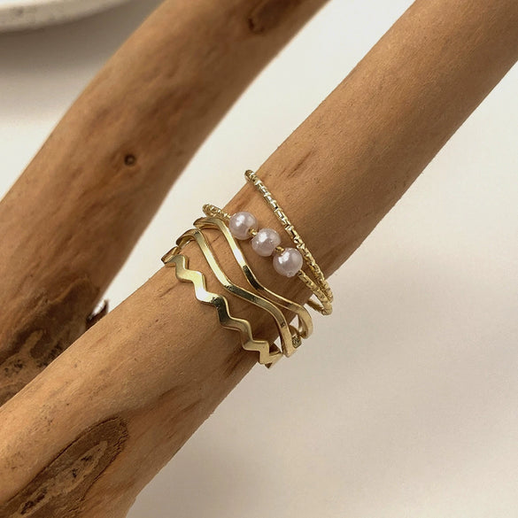 Wholesale Alloy Geometric Open Ring Jewelry With Electroplating Treatment Unisex Style