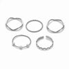 Wholesale Alloy Geometric Open Ring Jewelry With Electroplating Treatment Unisex Style