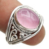 Wholesale Alloy Geometric Oval Egg Face Ring With Carved Flower And Leaf Patterns Distressed Style For Women