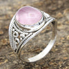Wholesale Alloy Geometric Oval Egg Face Ring With Carved Flower And Leaf Patterns Distressed Style For Women