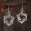 Wholesale Alloy Geometric Oval Spiral Hollow Pendant Earrings For Women Electroplated Retro Bohemian Style