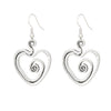 Wholesale Alloy Geometric Oval Spiral Hollow Pendant Earrings For Women Electroplated Retro Bohemian Style
