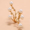 Wholesale Alloy Geometric Pearl Ring For Women With Environmental Protection Treatment