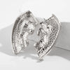 Wholesale Alloy Geometric Pleated Ear Contour Earrings For Women With Futuristic Style And Electroplating Treatment