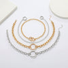 Wholesale Alloy Geometric Punk Metal Necklace Choker Clavicle Chain With Electroplating