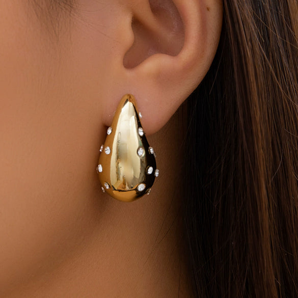 Wholesale Alloy Geometric Punk Style Electroplated Drop Earrings For Women