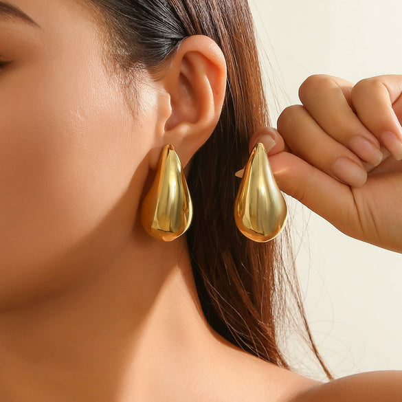 Wholesale Alloy Geometric Punk Style Electroplated Drop Earrings For Women