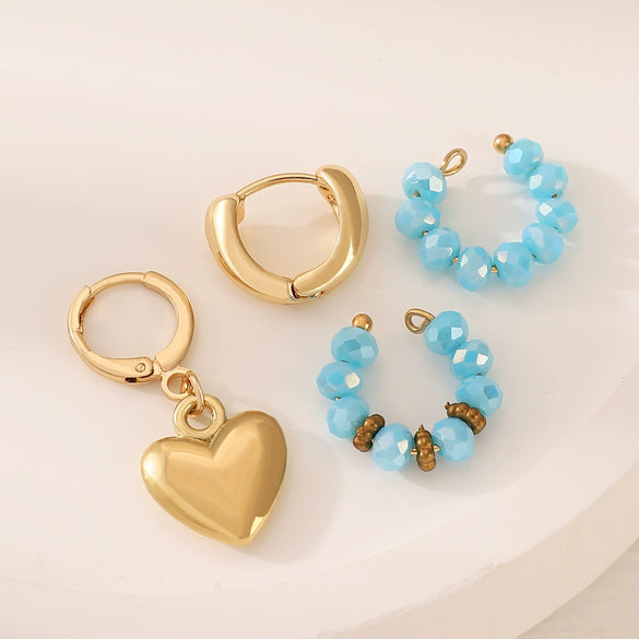 Wholesale Alloy Geometric Punk Style Electroplated Ear Clip Earrings For Women