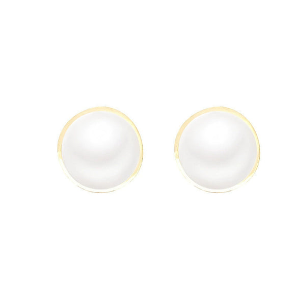 Wholesale Alloy Geometric Retro Circle Pearl Earrings For Women Electroplated Design