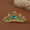 Wholesale Alloy Geometric Rhinestone Comb Crown Electroplated Hair Accessories For Girls