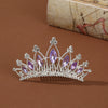 Wholesale Alloy Geometric Rhinestone Comb Crown Electroplated Hair Accessories For Girls