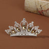 Wholesale Alloy Geometric Rhinestone Comb Crown Electroplated Hair Accessories For Girls