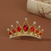 Wholesale Alloy Geometric Rhinestone Comb Crown Electroplated Hair Accessories For Girls