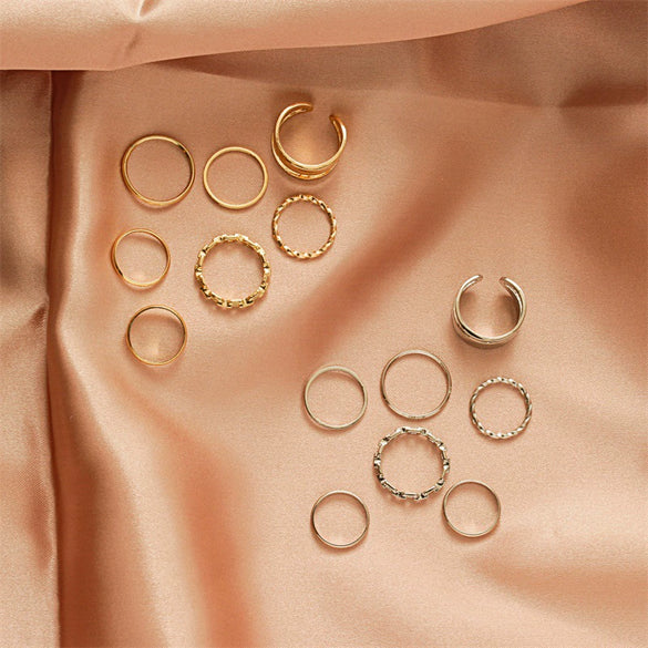 Wholesale Alloy Geometric Ring Electroplated Unisex Style