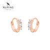 Wholesale Alloy Geometric Rose Gold Electroplated Women's Earrings With Microinlaid Zircon