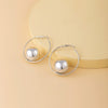 Wholesale Alloy Geometric Round Bead Clavicle Chain Imitation Pearl Necklace For Women