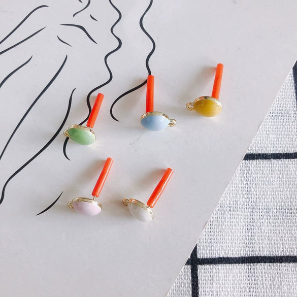 Wholesale Alloy Geometric Round Colorful Earrings Jewelry Accessories