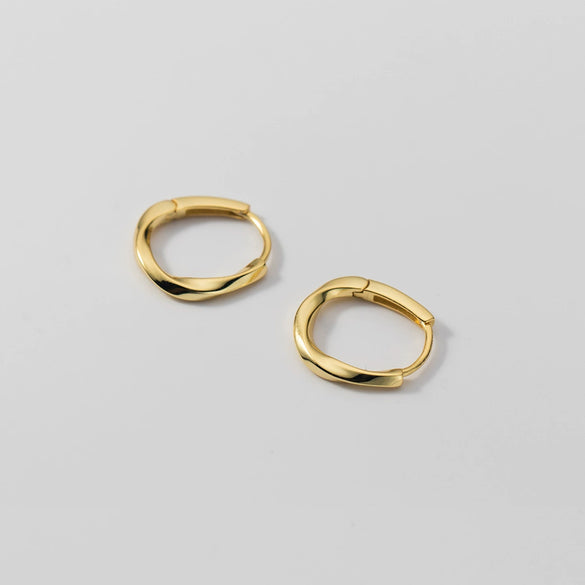 Wholesale Alloy Geometric Round Light Luxury Ear Buckle With Gold Plating