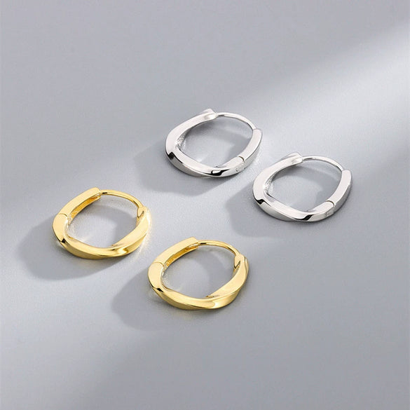 Wholesale Alloy Geometric Round Light Luxury Ear Buckle With Gold Plating