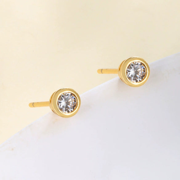 Wholesale Alloy Geometric Round Package Set Earrings Electroplated Minimalist Style For Women