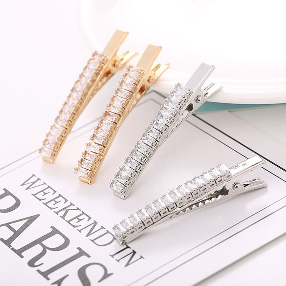 Wholesale Alloy Geometric Shining Duck Bill Hairpin For Women With Electroplating