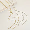 Wholesale Alloy Geometric Snake Bone Chain Sweater Necklace With Electroplating