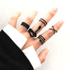 Wholesale Alloy Geometric Snake Cross Spiral Joint Ring Set Creative Retro Electroplated Unisex
