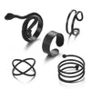 Wholesale Alloy Geometric Snake Cross Spiral Joint Ring Set Creative Retro Electroplated Unisex