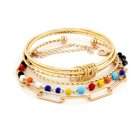 Wholesale Alloy Geometric Spiral Twist Metal Bracelet With Rhinestones And Electroplating For Women