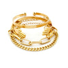 Wholesale Alloy Geometric Spiral Twist Metal Bracelet With Rhinestones And Electroplating For Women