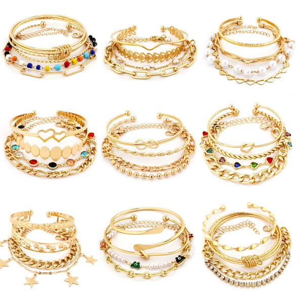 Wholesale Alloy Geometric Spiral Twist Metal Bracelet With Rhinestones And Electroplating For Women