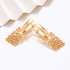 Wholesale Alloy Geometric Square Hollow Electroplated Earrings For Women
