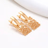 Wholesale Alloy Geometric Square Hollow Electroplated Earrings For Women