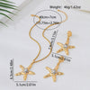 Wholesale Alloy Geometric Starfish Pendant Necklace And Earring Set For Women With Electroplating Design